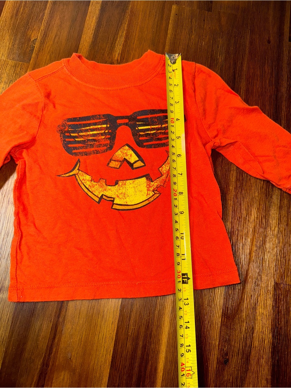Old Navy Baby Halloween Pumpkin Graphic Long Sleeve Shirt 12–18M - Picture 3 of 8